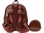 McKlein ACADIA 2-Piece Leather Backpack Set, Small, Red (99716)