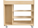 Flash Furniture Bright Beginnings Mobile 8-Section Storage Cart, 31.5"H x 33"W x 23"D, Natural Birch Plywood (MK-ME14504-GG)
