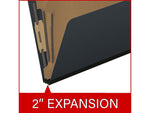 Medical Arts Press Pressboard Classification Folder, 2 Dividers, 2" Expansion, Letter Size, Black, 10/Box (DV-T42-26-3BLK)
