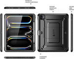 SUPCASE Unicorn Beetle Pro Plastic 13" Fullbody Case for iPad Pro 13" 7th Generation, Black (IP2413UBPSPBK)