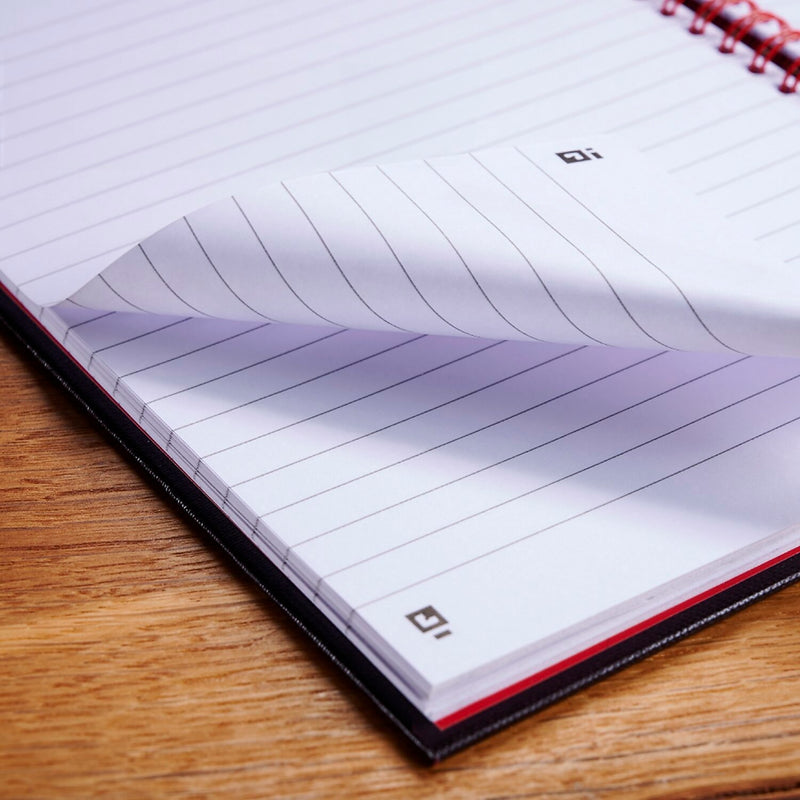 Black n' Red™ Twinwire Business Notebook, Hardcover, Ruled, 70 Sheets, 11" x 8-1/2", Black (K67030)
