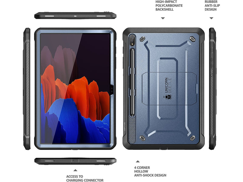SUPCASE Unicorn Beetle Pro Polycarbonate 14.6" Rugged Case for Samsung Galaxy Tab S8 Ultra, Metallic Blue (843439118164)