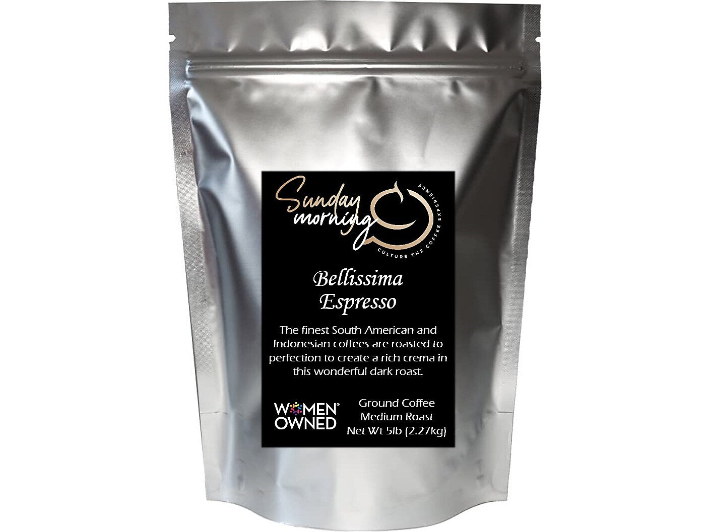 Sunday Morning Coffee  Bellissima Espresso, Medium Roast, 80 oz. (4F-KQH4-CTYU-5LB)