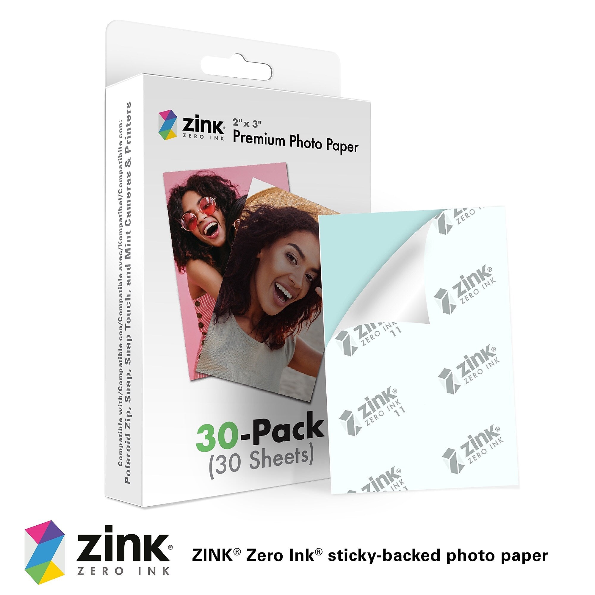 Zink 2" x 3" Premium Glossy Instant Photo Paper Compatible with Polaroid Snap, Snap Touch & More