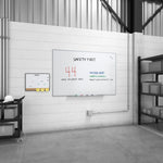 TRU RED™ Magnetic Steel Dry Erase Board, Satin Frame, 6' x 4' (TR61177)
