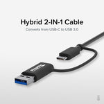 Plugable 2.5G USB C and USB to Ethernet Adapter, 2-in-1 Adapter