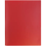 JAM Paper POP 2-Pocket Plastic Folders with Metal Prongs Fastener Clasps, Red, 6/Pack (382ECredd)