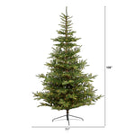 Nearly Natural 9-ft Layered Washington Spruce Artificial Christmas Tree with 750 Clear LED Lights (T1885)