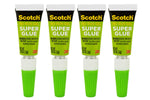 Scotch Single Use Super Glue, 0.17 oz., Clear, 4/Pack (AD119)