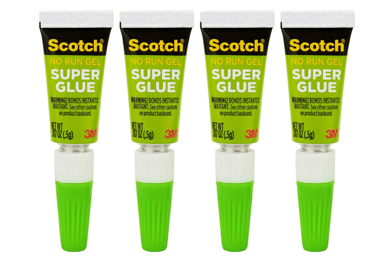 Scotch Single Use Super Glue, 0.17 oz., Clear, 4/Pack (AD119)