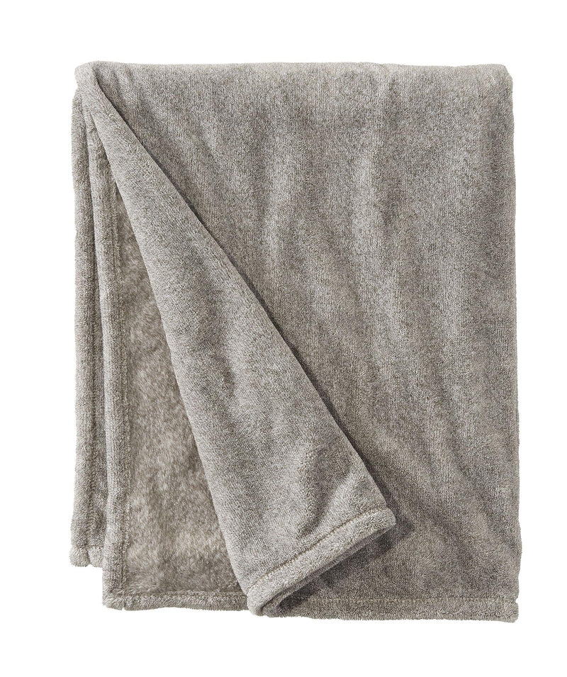 L.L.Bean Wicked Plush Throw, Large, Charcoal Gray Heather (1000095161)