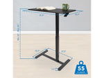 Mount-It! Height-Adjustable Overbed Desk, 26.3"-42.1"H, Black (MI-8040)