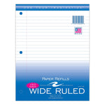 Roaring Spring Paper Products Wide Ruled Filler Paper, 8" x 10.5", 3-Hole Punched, 150 Sheets/Pack, 24/Case (20050CS)