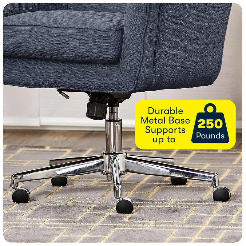 Serta Style Ashland Fabric Swivel Computer and Desk Chair, Blue (47140A)
