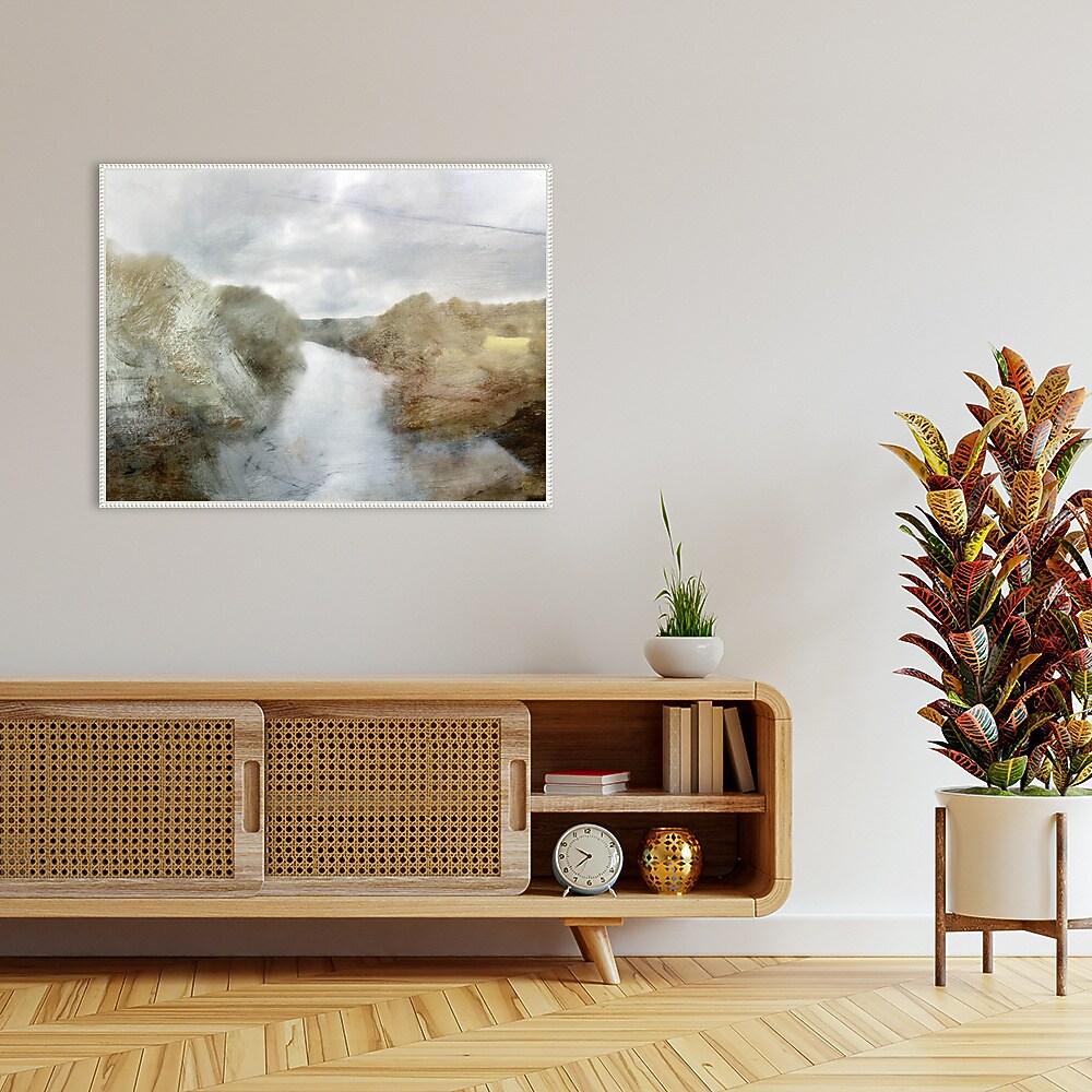 Amanti Art Forest River by Dan Hobday Framed Canvas Wall Art Print, 42" x 32" (A42678302539)