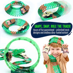JITTERYGIT Dino Wild Race Track Site Toy Set, 177 Pieces/Pack (DINO-TRACK-GID-JOURNEY-SET - GREEN)