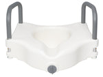 Dynarex Locking Elongated Raised Toilet Seat With Arms (10360)
