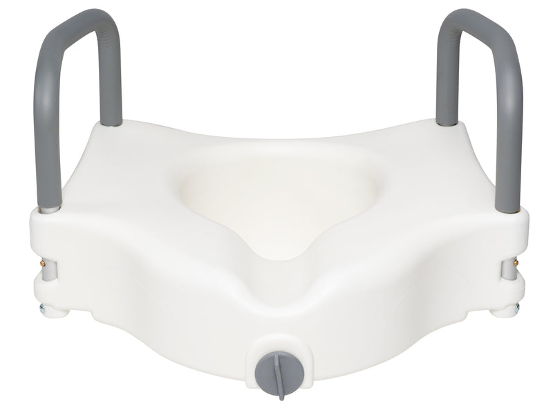 Dynarex Locking Elongated Raised Toilet Seat With Arms (10360)