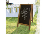 Excello Global Products Indoor/Outdoor A-Frame Sidewalk Sign, 22.8" x 40", Black/Brown (GPP-0001-S)