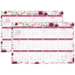 2025-2026 AT-A-GLANCE Badge Floral 36" x 24" Academic & Calendar Yearly Dry-Erase Wall Calendar, Reversible (1710F-550P-26)