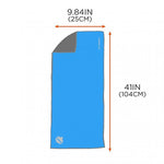 Ergodyne Chill-Its 6602MF Evaporative Cooling Towel, Gray/Blue, One Size (12660)