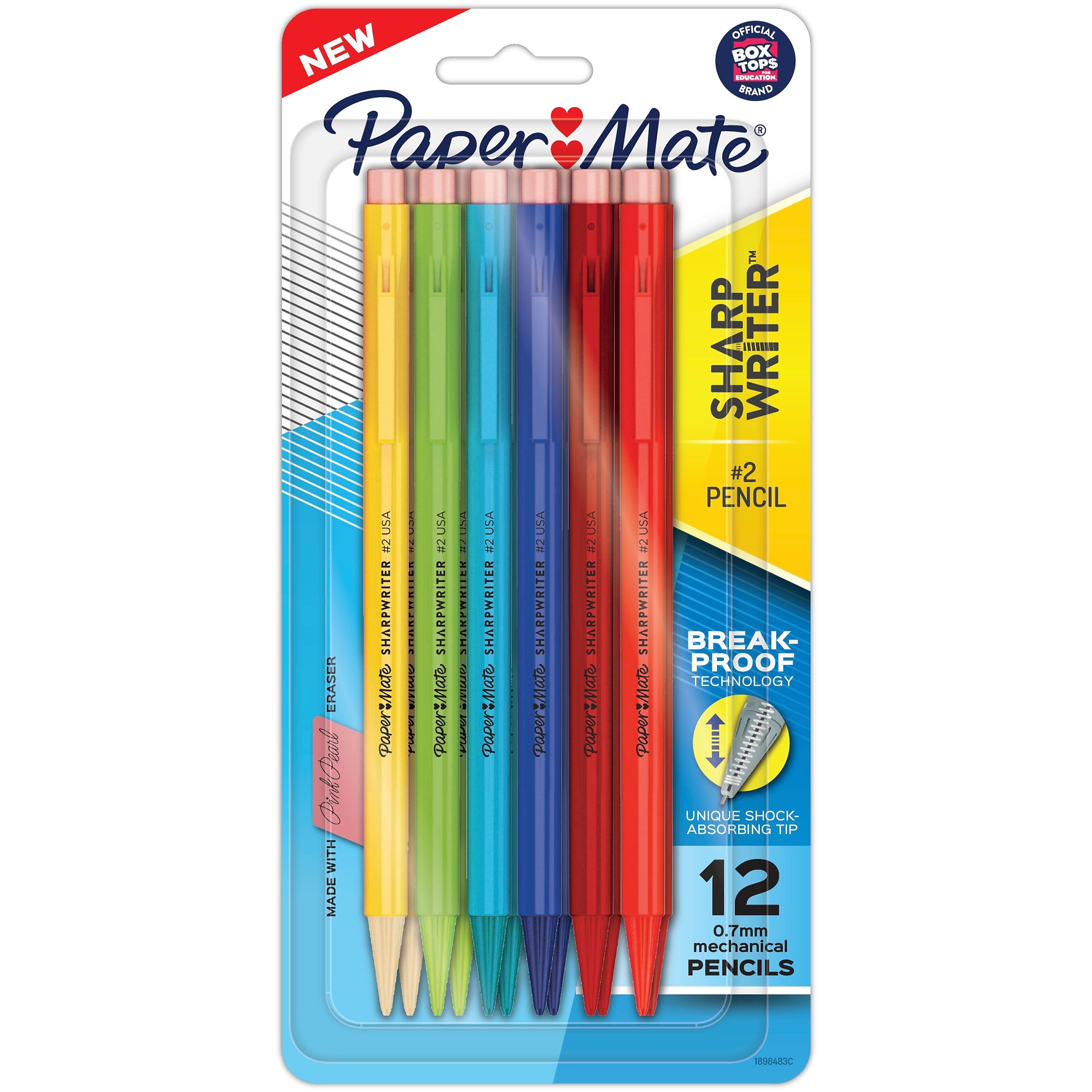 Paper Mate SharpWriter Mechanical Pencil, 0.7mm, #2 Medium Lead, Dozen (1898483)