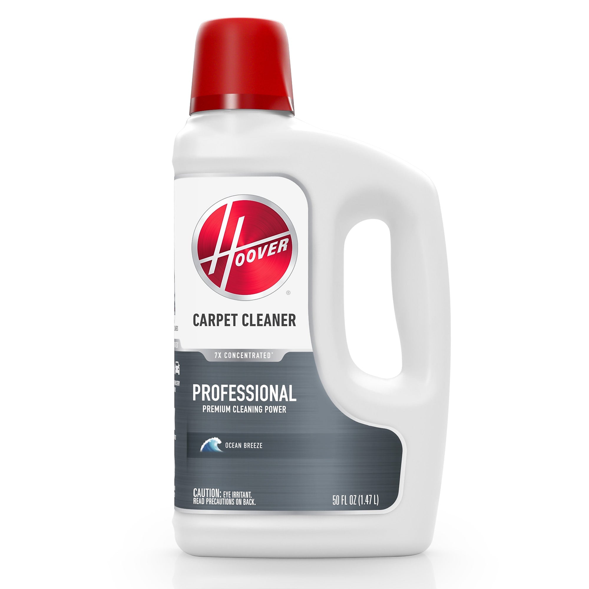 Hoover Prime Professional Carpet Cleaning Solution, Concentrated Liquid, Ocean Breeze Scent, 50 oz. (AH31959)