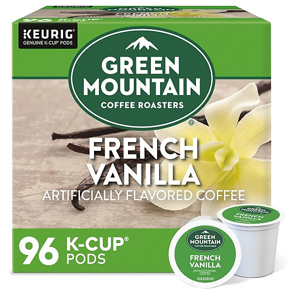 Green Mountain French Vanilla Coffee Keurig® K-Cup® Pods, Light Roast, 96/Carton (6732)