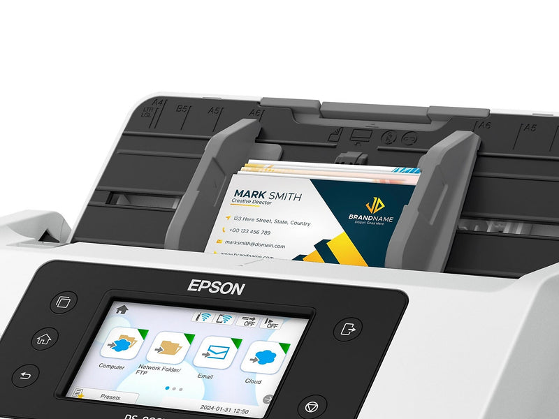 Epson DS-900WN Wireless Duplex Document Scanner, White/Black (B11B276201)