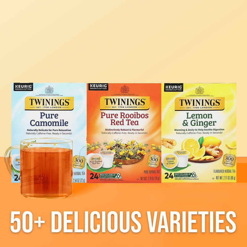 Twinings Pure Rooibos Herbal Tea, Keurig® K-Cup® Pods, 24/Box (TNA85791)
