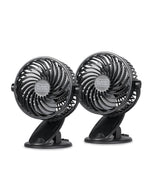 Black & Decker 4" Clip Fans, 3-Speed, Black, 2/Pack (BFDC42PK)