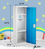 AdirOffice 48"H Single Tier Blue Storage Locker (ADI629-01-BLU-DL)