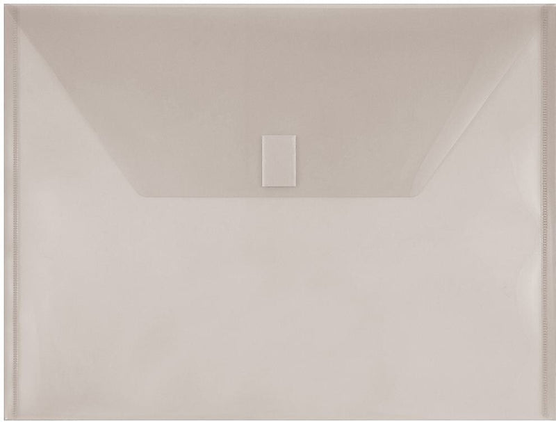 JAM Paper Premium Plastic Document File, Letter, Gray, 3/Pack (218V0SMX3)