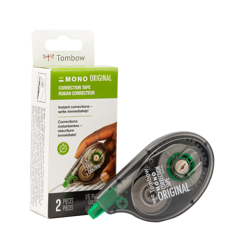 Tombow MONO Original Correction Tape, White, 2/Pack (68627)