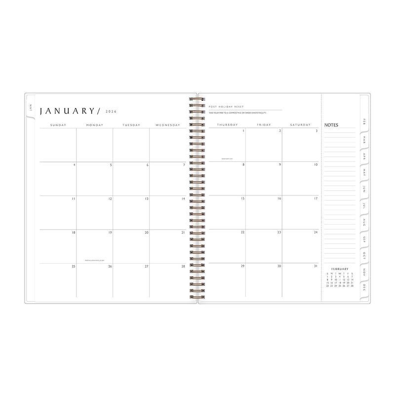 2026 Blue Sky Green Earth Freya Lilac 8.5" x 11" Calendar Year Weekly & Monthly Planner, Plastic Cover (153757)
