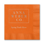 Orange Luncheon Napkin - Foil Imprint, 100/BX