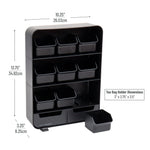 Mind Reader 11-Compartment Plastic Tea Bag Organizer, Black (TBORG-BLK)