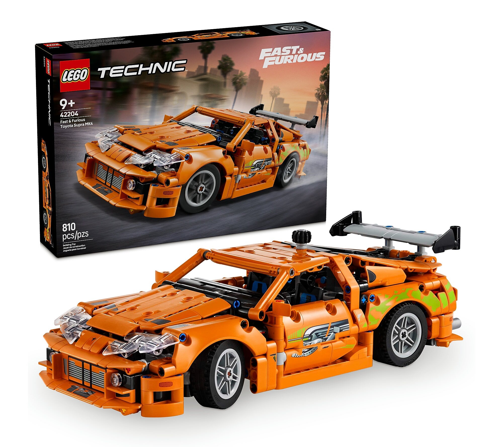 LEGO Technic Fast and Furious Toyota Supra MK4, 810 Pieces (42204)