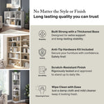 Bush Furniture Universal 30"H 2-Shelf Bookcase with Adjustable Shelf, Ash Gray Laminated Wood (WL12426)
