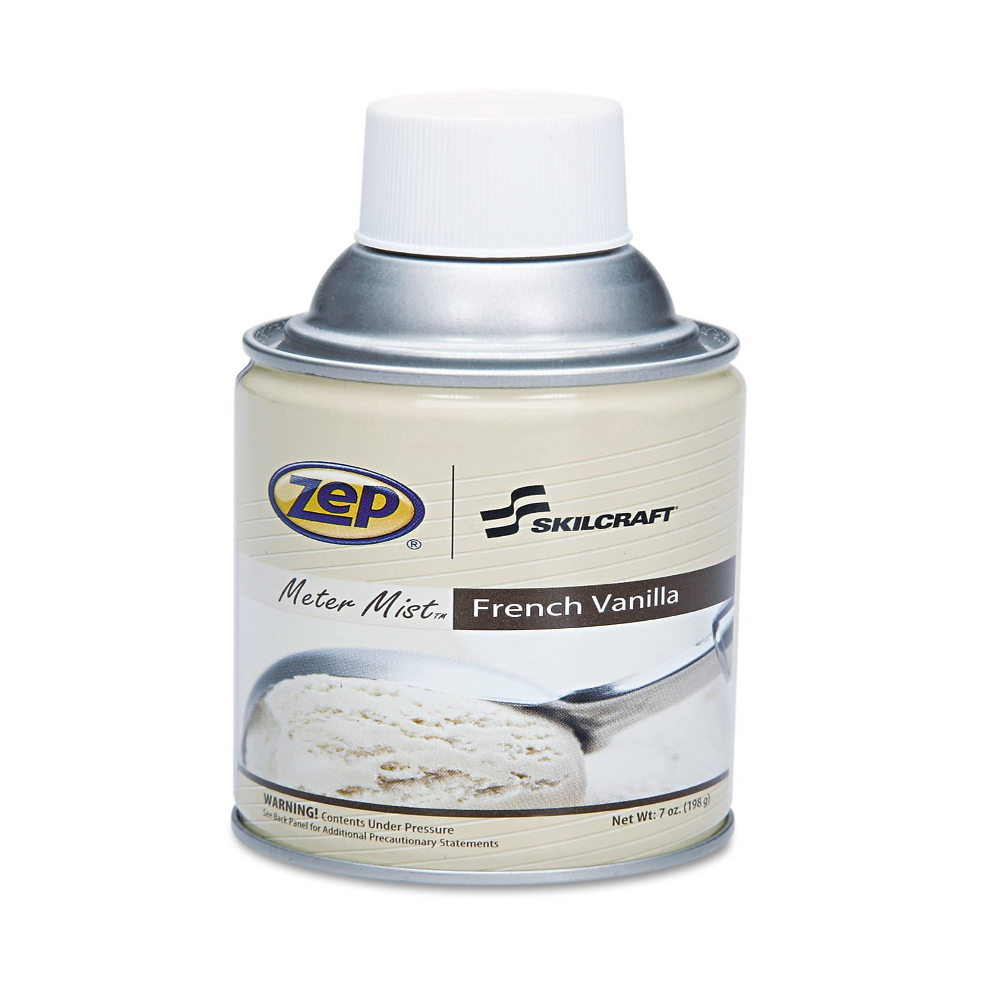 AbilityOne SKILLCRAFT Meter Mist Air Freshener Aerosol Refill, French Vanilla Scent, 10 oz., 12/Box (4295864)