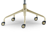 Elle Decor Giselle Fabric Computer and Desk Chair, Cream/Gold (CHR10058D)
