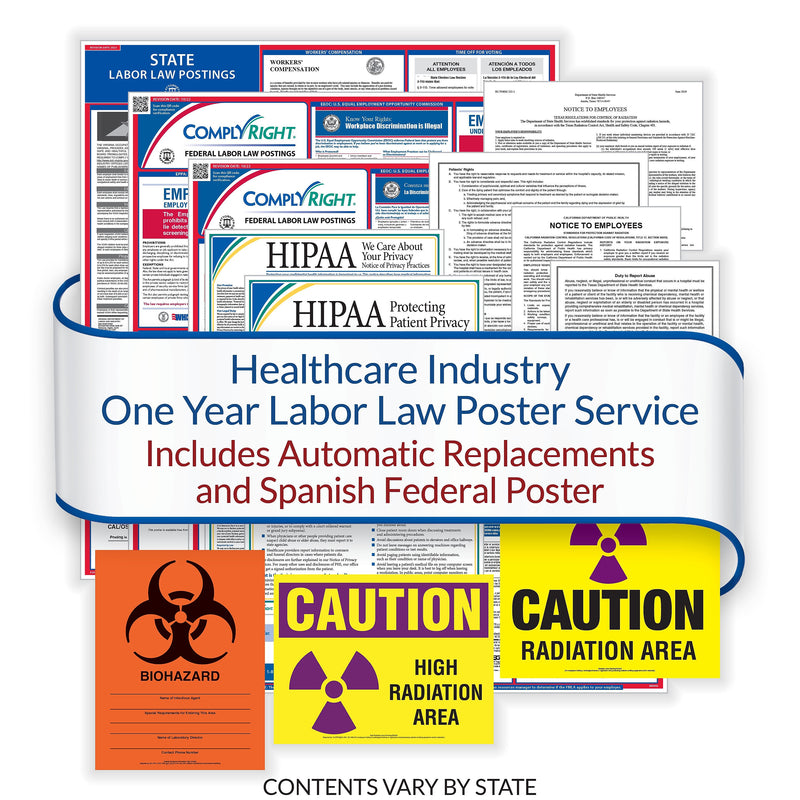 ComplyRight Federal (Bilingual), State and Healthcare (English) Labor Law 1-Year Poster Service, Maine (U1200CBOHLTHME)