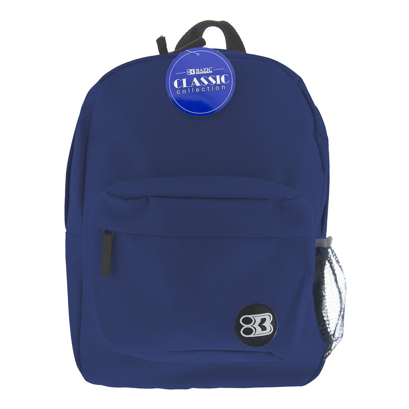 Bazic Classic Laptop Backpack, Medium, Navy Blue (BAZ1060)