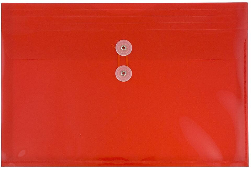 JAM Paper Premium Plastic Document File, Letter, Red, 3/Pack (218B1REX3)