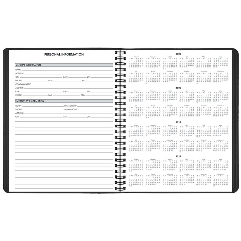 2026 AT-A-GLANCE 8.5" x 11" Daily Appointment Book, Faux Leather Cover, Black (70-214-05-26)