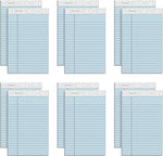 TOPS Prism+ Writing Notepads, 5" x 8", Narrow Ruled, Blue, 50 Sheets/Pad, 12 Pads/Pack (63020)