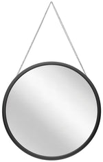 Infinity Instruments Franc II Black Plastic Framed Wall Mirror, 22" (20209BK)
