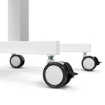 Luxor Vitalize Mobile 4-Wheel Healthcare Laptop Cart with Storage and Glove Dispenser Compartment, White (MCWS001)