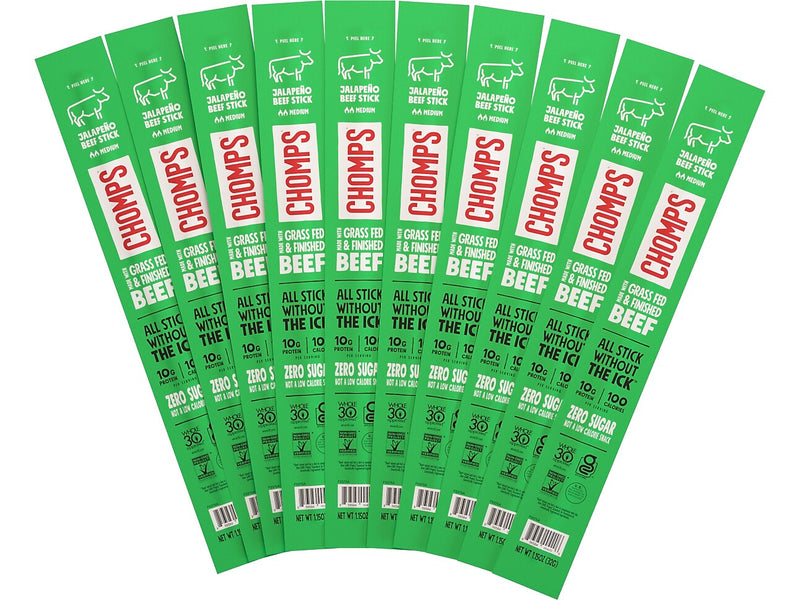 Chomps Jalapeno Beef Meat Stick, 1.15 oz., 24/Box (CJ24)