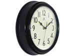Infinity Instruments Nostalgic Wall Clock, Plastic/Glass, 9.5"Dia. (20306BK-4544)